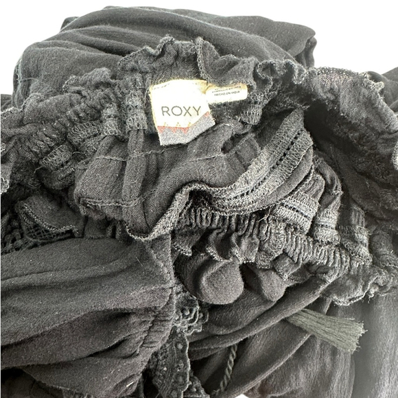 Roxy dress off the shoulder mini coverup boho beach vacation vibes sz sm - Picture 11 of 15